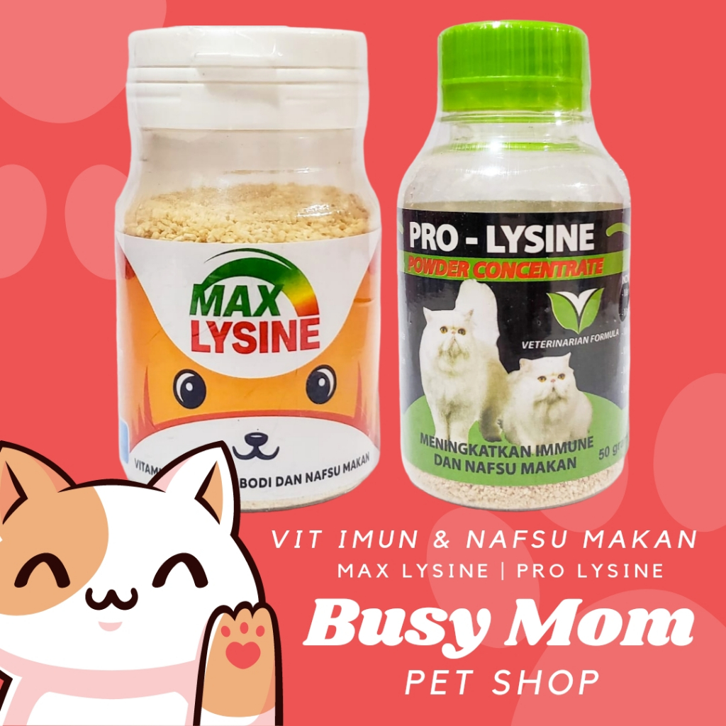 Pro Lysine | MAX LYSINE 50g Vitamin Kucing Immune Nafsu Makan Imun Imunitas Prolysine