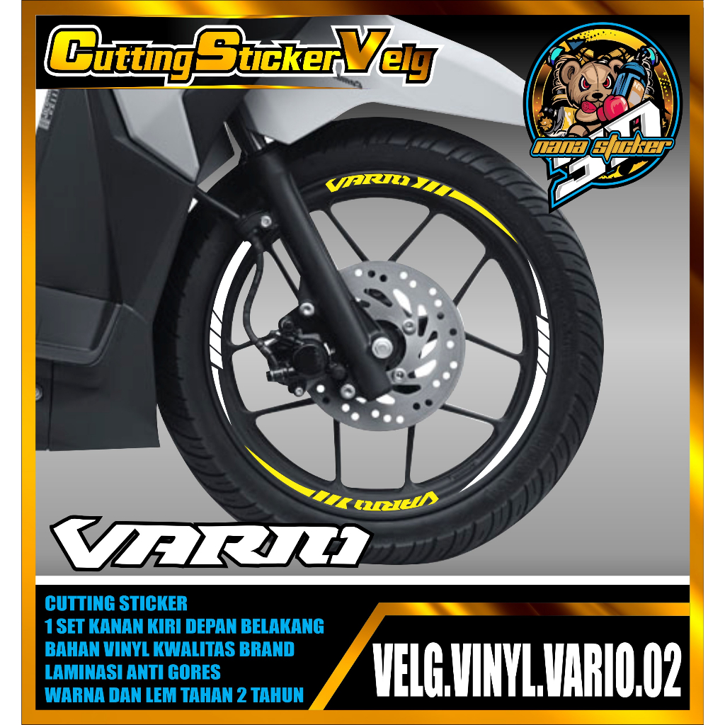 CUTTING STIKER VELG VARIO- STICKER LIS LIST VELG VARIASI VARIO 02