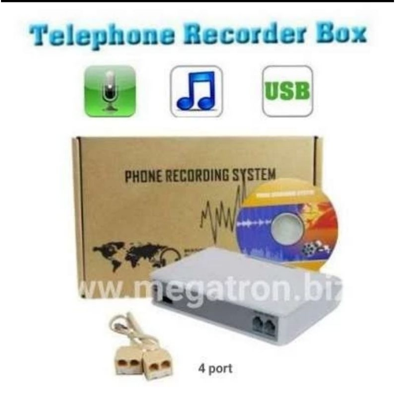 Alat perekam pembicaraan Telpon (4 port) - Telephone Recorder Logger