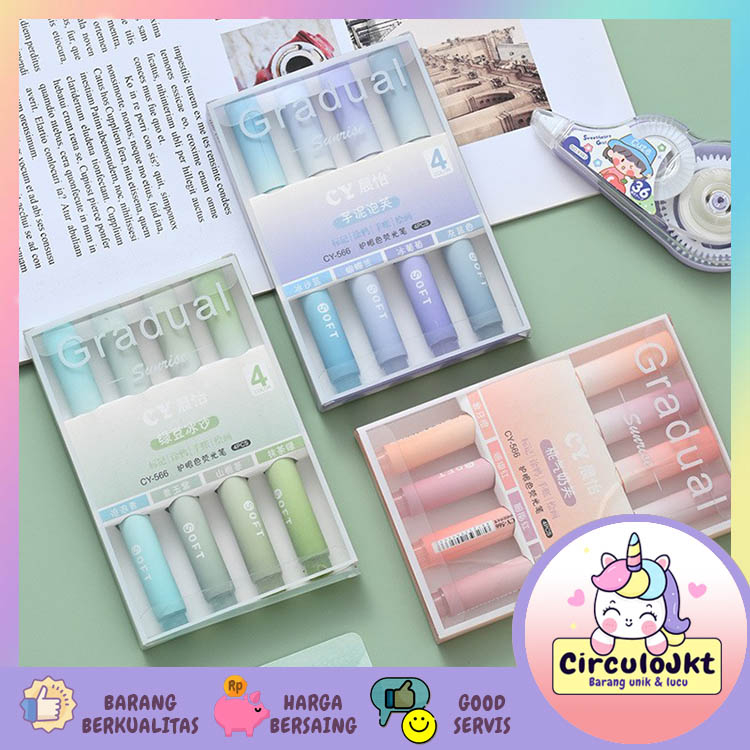 

1 SET ISI 4 STABILLO HIGHLIGHTER GRADUASI WARNA SOFT LEMBUT AESTHETIC STABILO/ 1 SET STABILLO SKETCH MARKER ART PAINTING