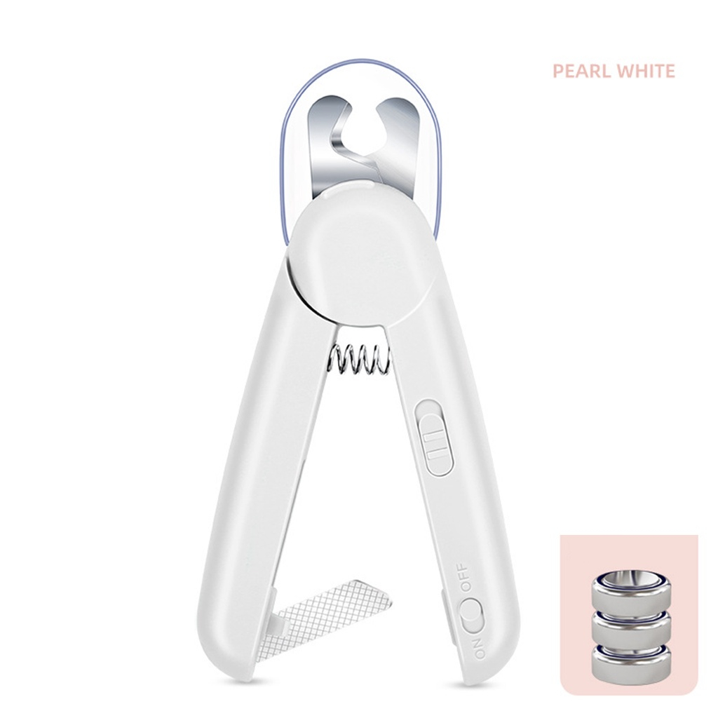 F28 LED Gunting dan Kikir SET Kucing Anjing dengan Penadah Kuku Transparan / LED Nail Clipper