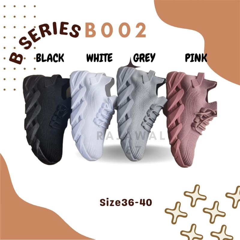 WM-B002 SEPATU SNEAKER FASHION CASUAL OLAHRAGA TERBARU STYLE KOMBINASI POLOS PRIA WANITA UNISEX BAHAN RAJUT SLIP ON BEST QUALITY REAL PICTURE