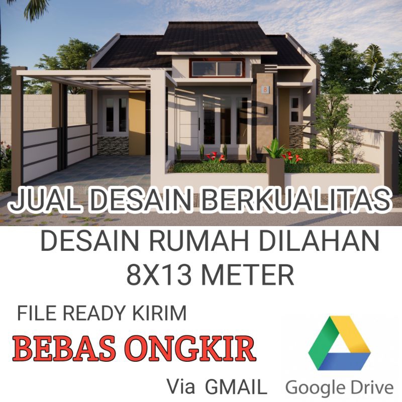 (DESAIN READY) Desain Rumah Minimalis 1 Lantai
