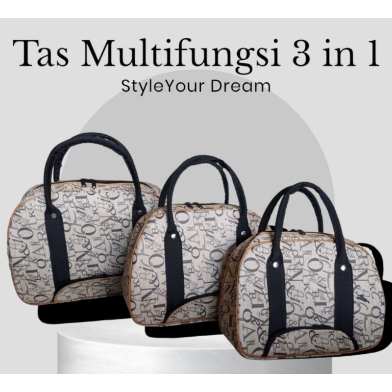 Tas Set Traveling 3 in 1 Tas Multifungsi isi 3