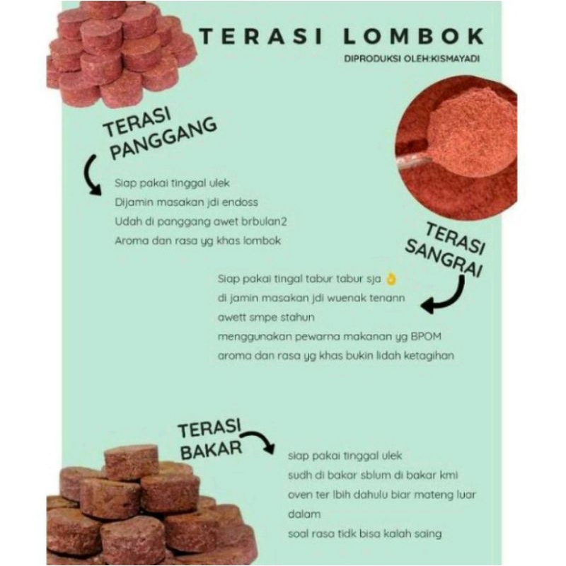 

Terasi ORI Khas Lombok 3 Varian isi 5 keping