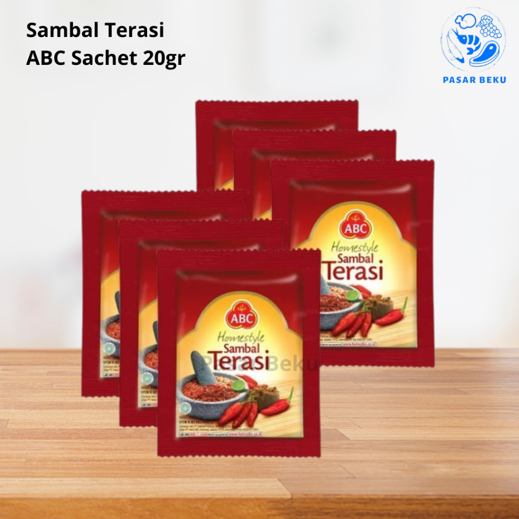 

Sambal Terasi ABC 20gr Kemasan Sachet Home Style Praktis Ekonomis Pasar Beku Padang