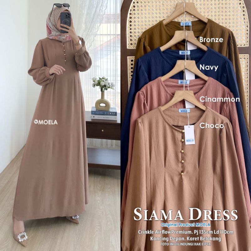 Gamis Dress Busui Polos Original Moela [Zeta Tilya Nuna Molin Lilci Siuti Luisi Kimea Biumi Zipi Twira Balkis Siama Poibi Luiry Lana Rosti]