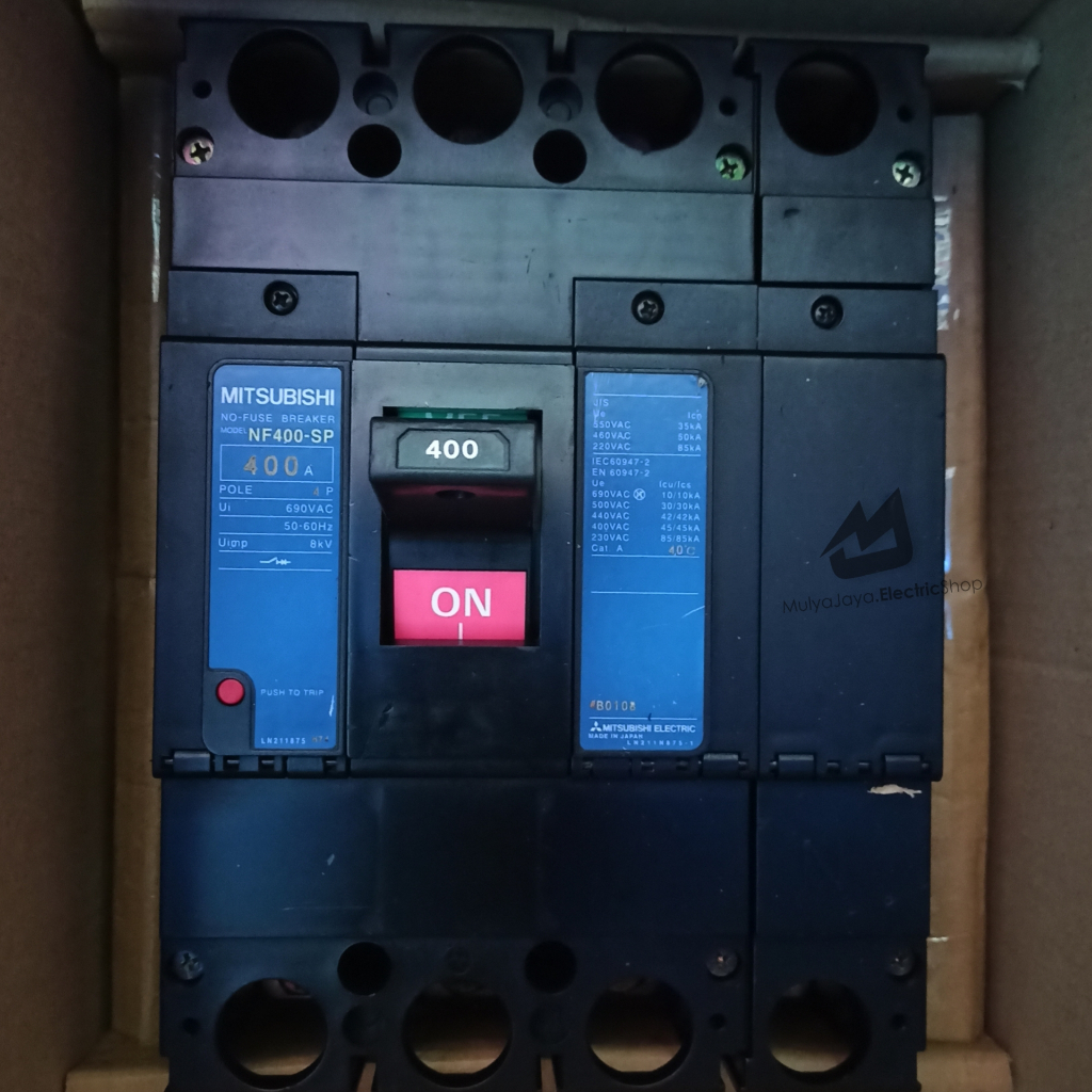 MCCB MITSUBISHI NF400-SP 4P 400A 45kA 400V 50/60HZ MITSUBISHI ORIGINAL