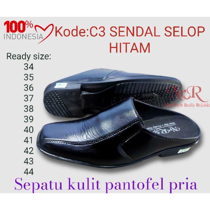 Sepatu Pantofel Pria Pantofel Hitam Pria Sepatu Pantofel Pria Sepatu Kulit Kerja Formal Pria Anak anak Remaja Dan Dewasa Sepatu sendal slop pantofel pria wanita/sepatu slop hitam/sepatu sandal slop bustong