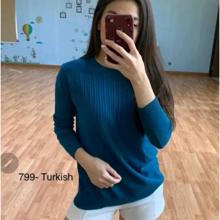 ATASAN BAJU RAJUT CROP TERBARU//SWEATER WANITA LENGAN PANJANG FRINDLY KNITWEAR SANTAI CREWNECK