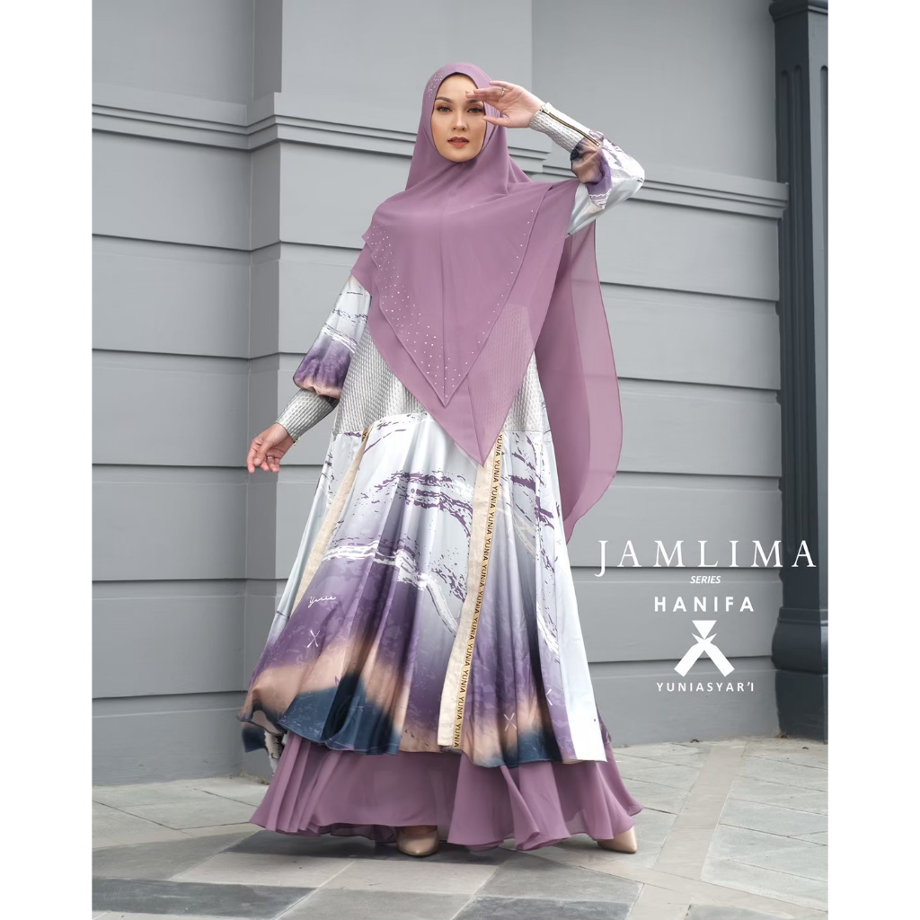 Yunia Syari/Jamlima Series/Hijab syari/Set Wanita