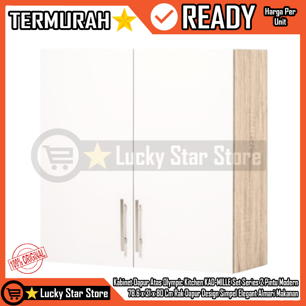 [Instan] Kabinet Dapur Atas Olympic Kitchen KAD-MILLE Set Series 2 Pintu Kitchen Set Rak Dapur Gantu