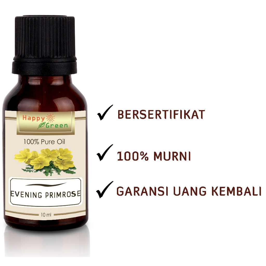 Happy Green Evening Primrose Oil - Minyak Evening Primrose Murni &amp; Natural