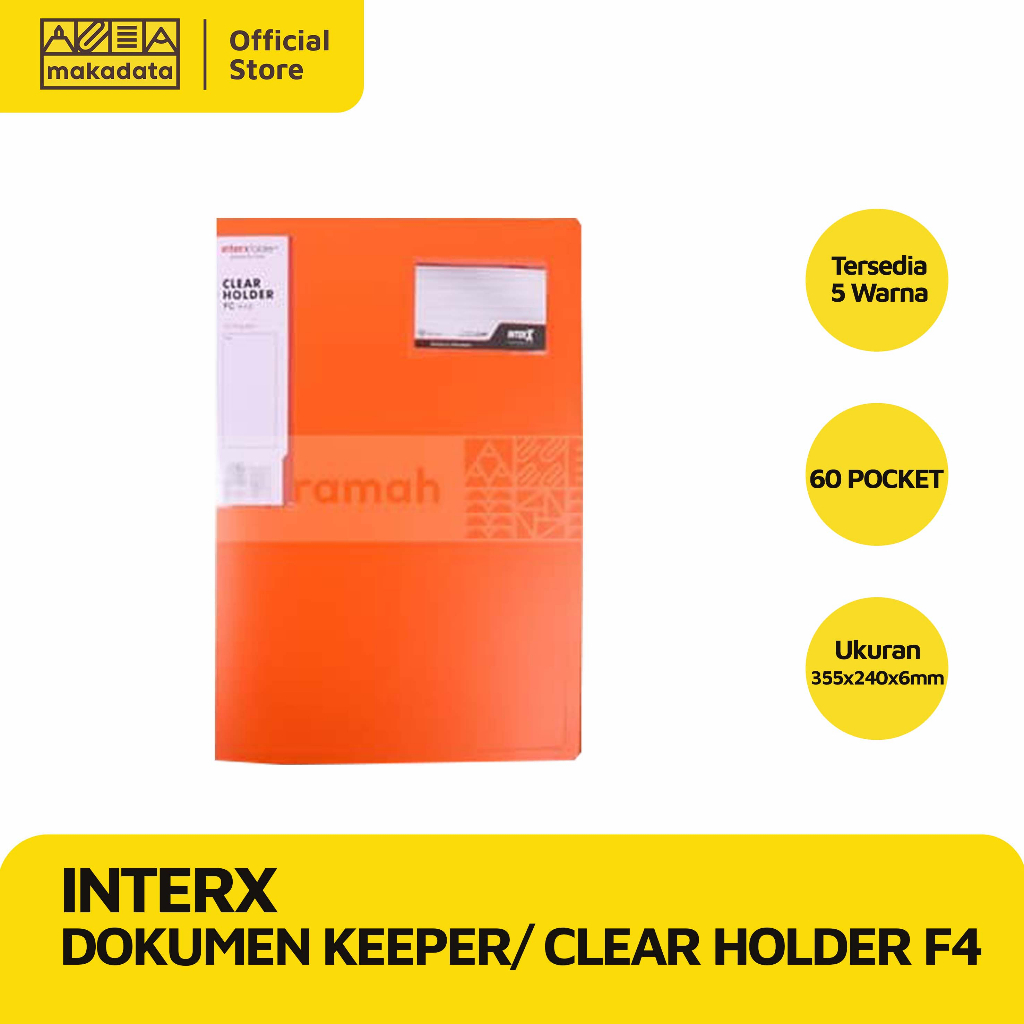 

DOKUMEN KEEPER / CLEAR HOLDER INTERX F4 ISI 60 POKET (1 PCS) MURAH