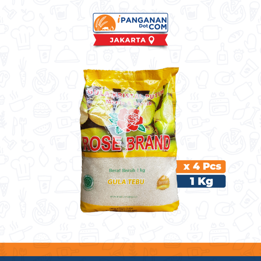 

Gula Pasir Rose Brand Tebu 1 Kg x 4 Pack - JKT