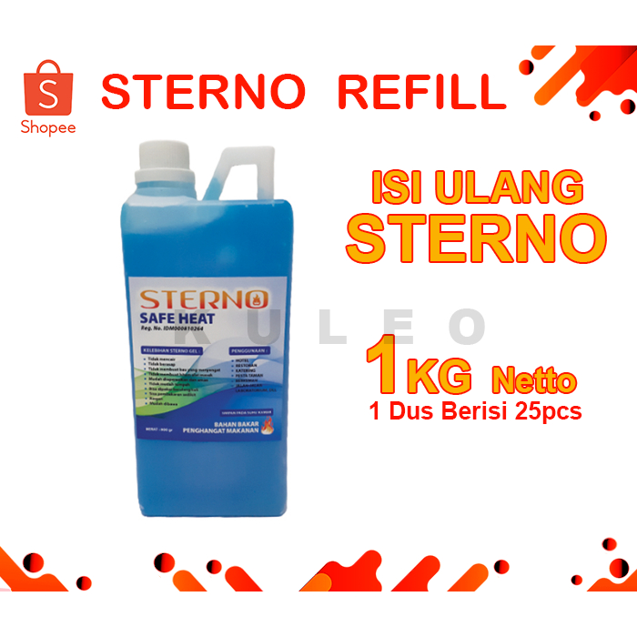 Sterno Gel (Jelly) Biru 1Kg Refill - sterno refill 800ml