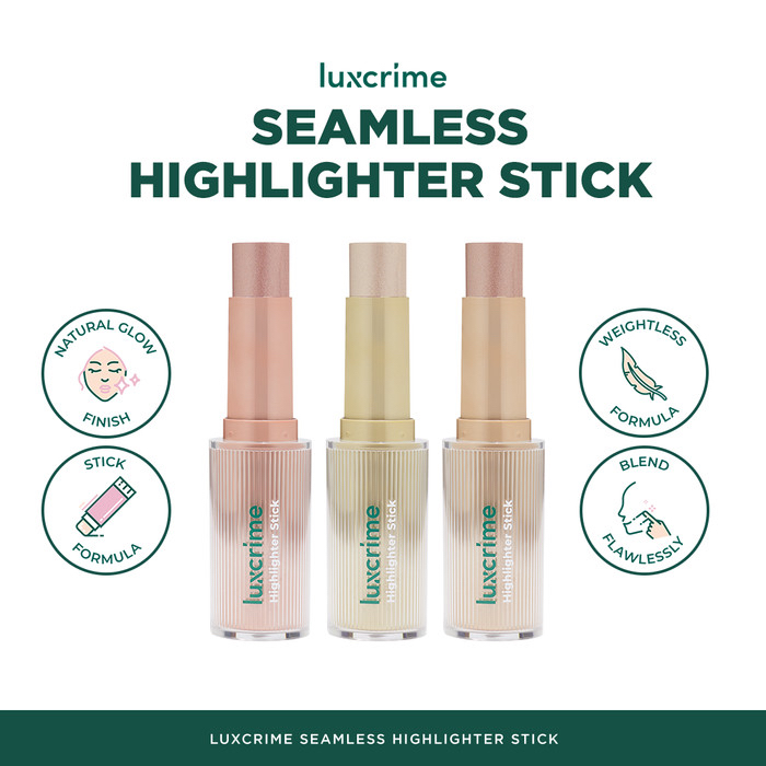 Luxcrime Seamless Highlighter Stick - Tekstur Creamy Blendable Memberikan Efek Glowing Yang Natural