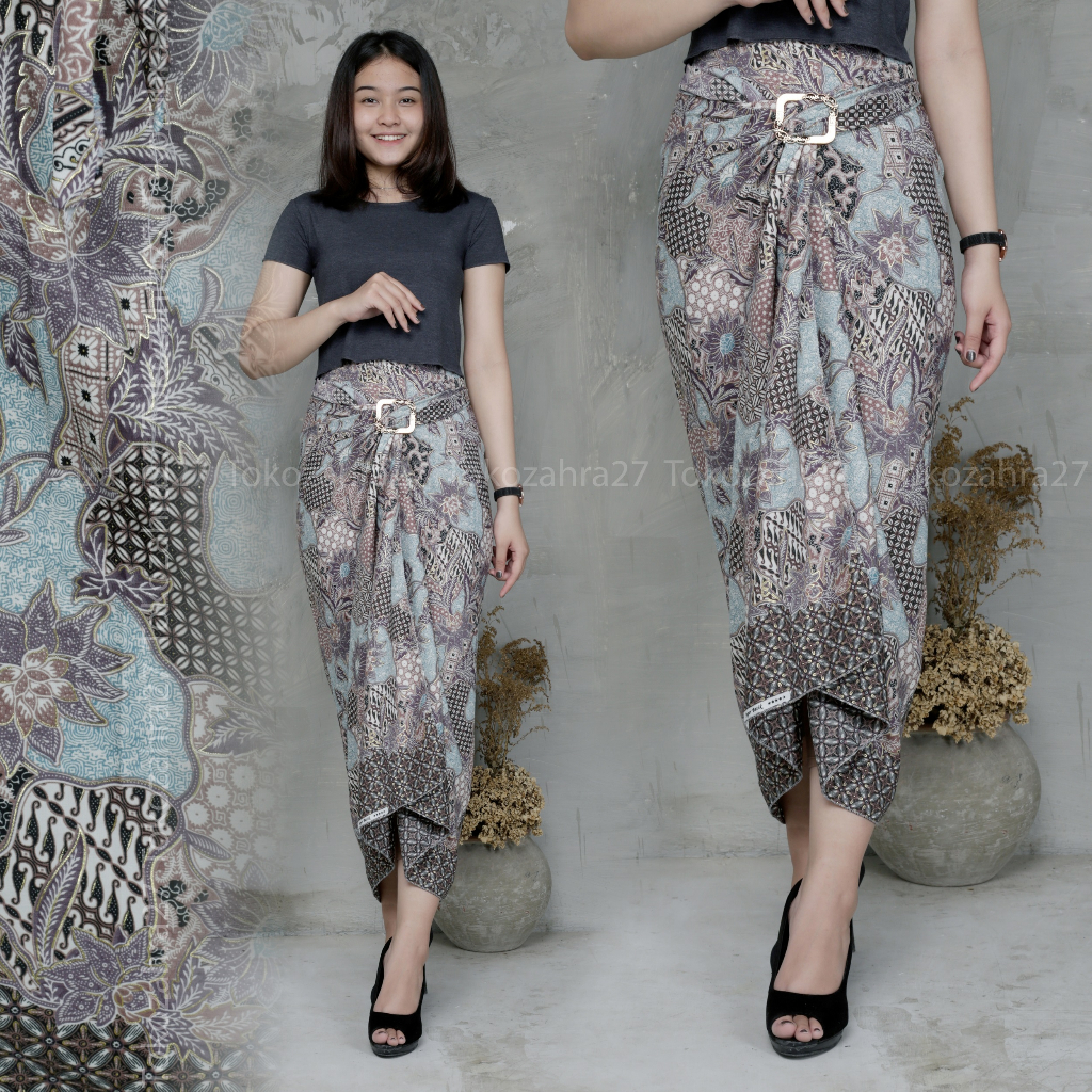 Rok Rempel Batik Pingang Karet Jumbo Kondangan MOTIF KUACI
