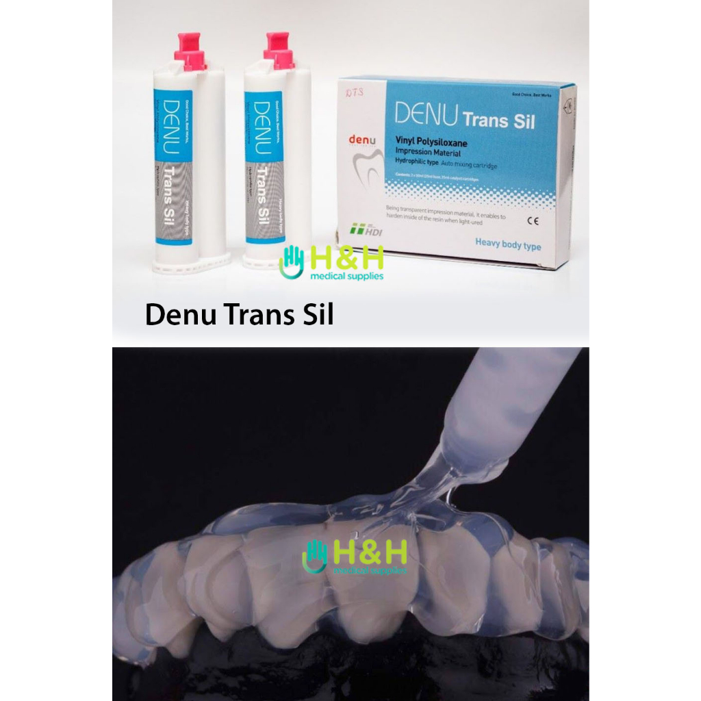 Denu Trans Sil / Transparant Silicone Veneer / Vinyl Polyxiloxane Impression Material Transparent