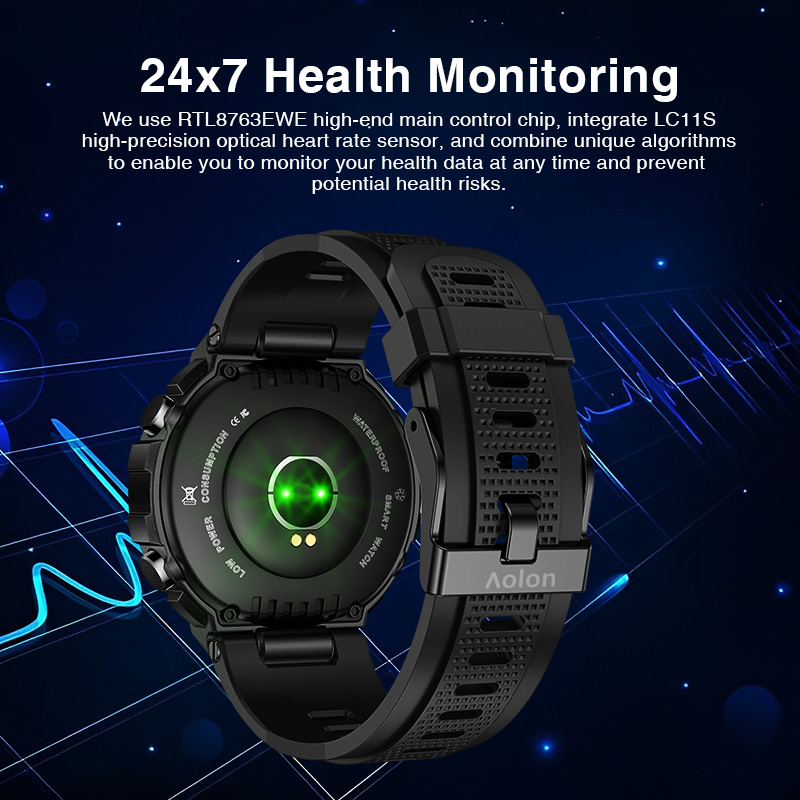 Aolon Tetra R2 Smartwatch Jam Tangan Original Waterproof IP68 Tracker Outdoor Custom Wallpaper Sports Fitness Tracker Bluetooth Call For Pria Wanita-5
