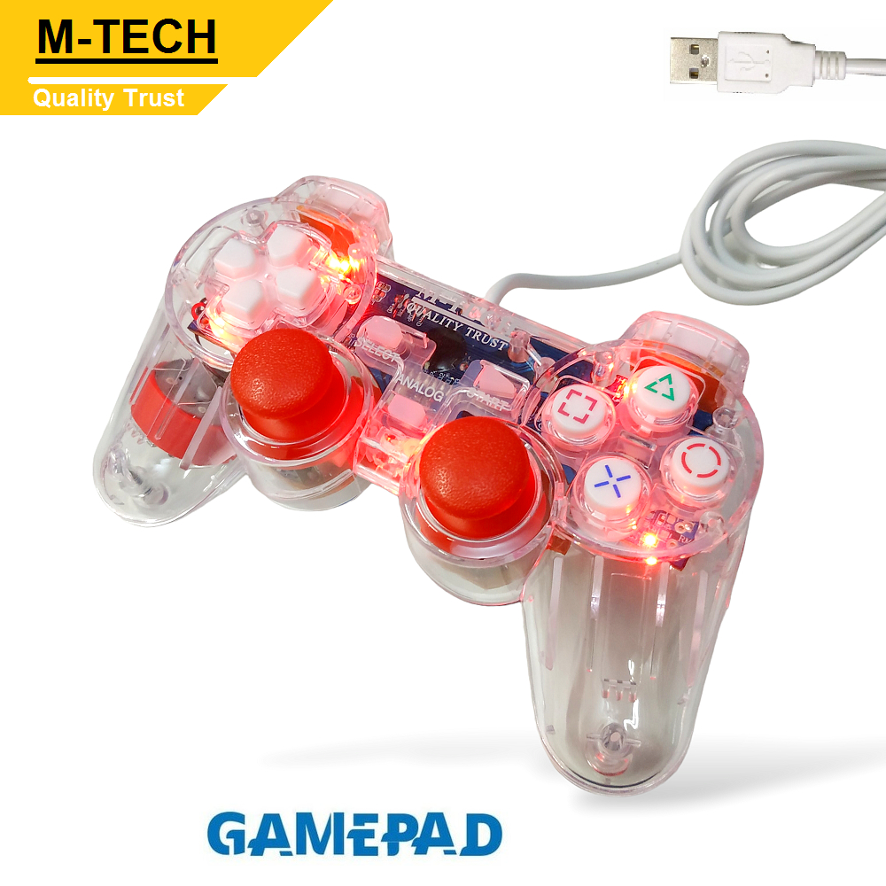 Gamepad Single Getar / Joystick Computer PC/Laptop Transparan M-Tech