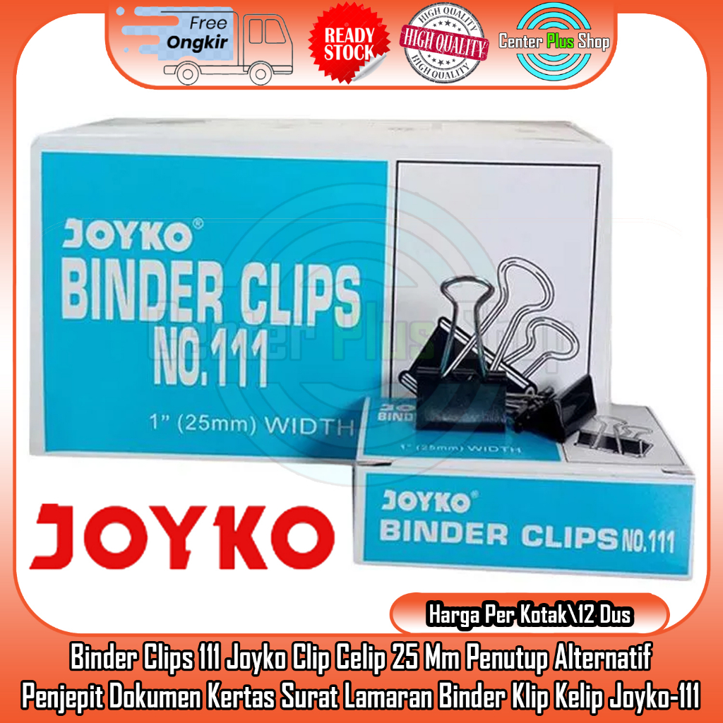 

Binder Clip Klip Kertas 111 Joyko Klip Penjepit Kertas Bebas Karat Clips Klip Penjepit Jepit Kertas Joyko 25 Mm Penjepit Dokumen Surat Lamaran Penutup Alternatif Penjepit Kertas Binder Klip Kelip Joyko-111