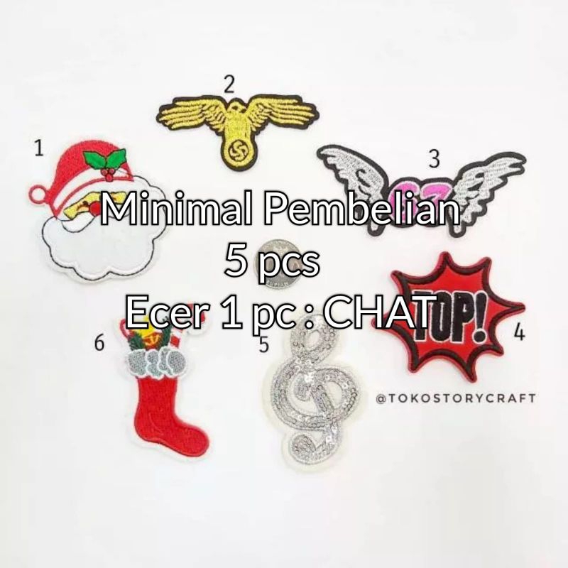 IRON PATCH FANCY / EMBLEM BORDIR CUTE