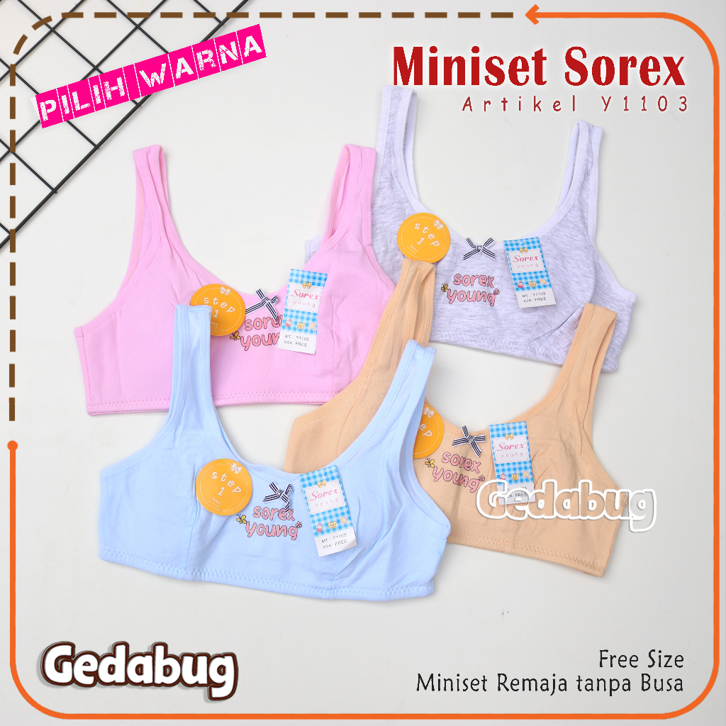 Sorex Young Y1103 / Y 1103 |  Miniset Anak Remaja Step 1 Freesize Tanpa Kawat Pita Mungil | Gedabug