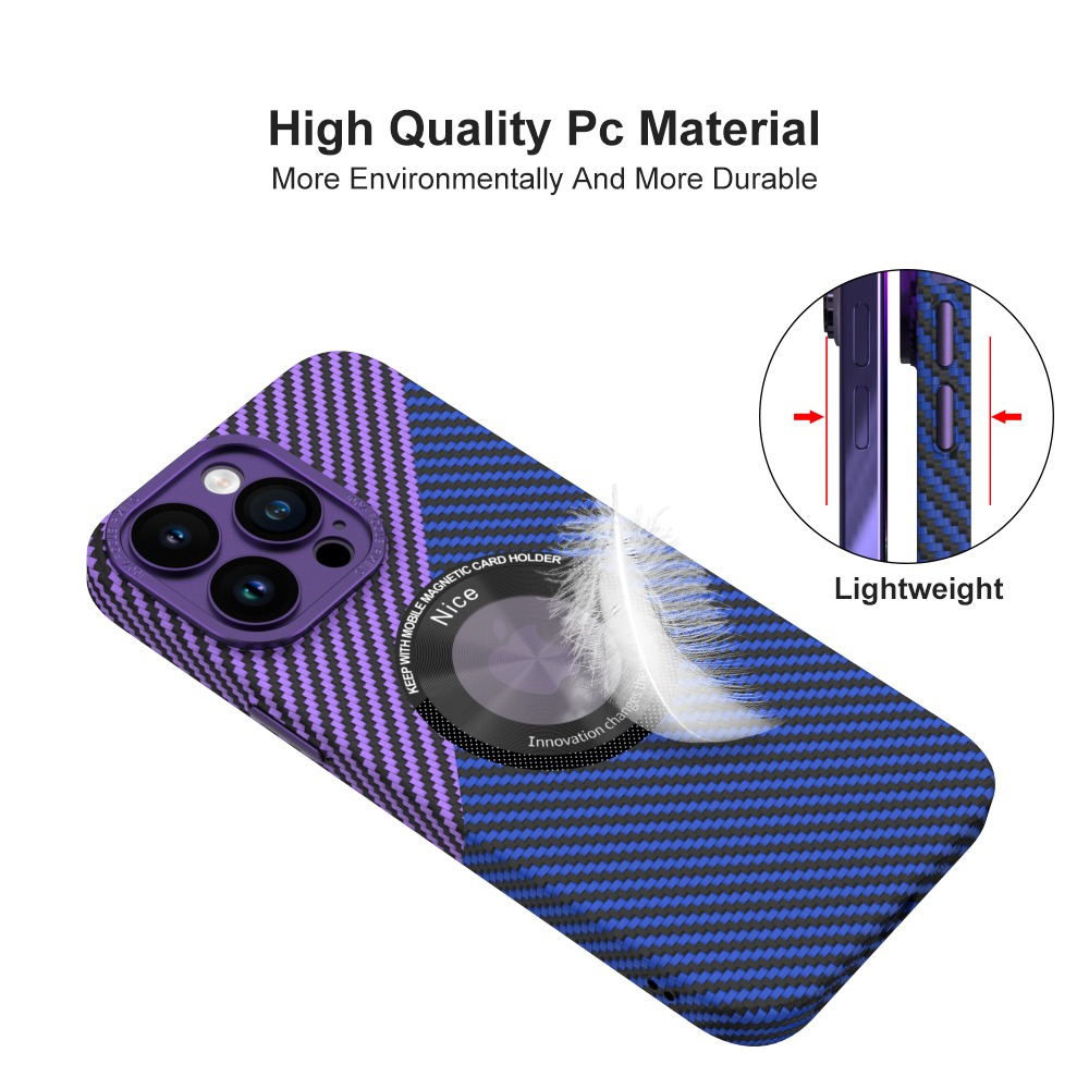 Phone Cover Magsafe Case For Iphone 12 Pro Max 12 Pro 12 Carbon Pattern Alloy Metal Camera Protection New Combine Mix Candy Color
