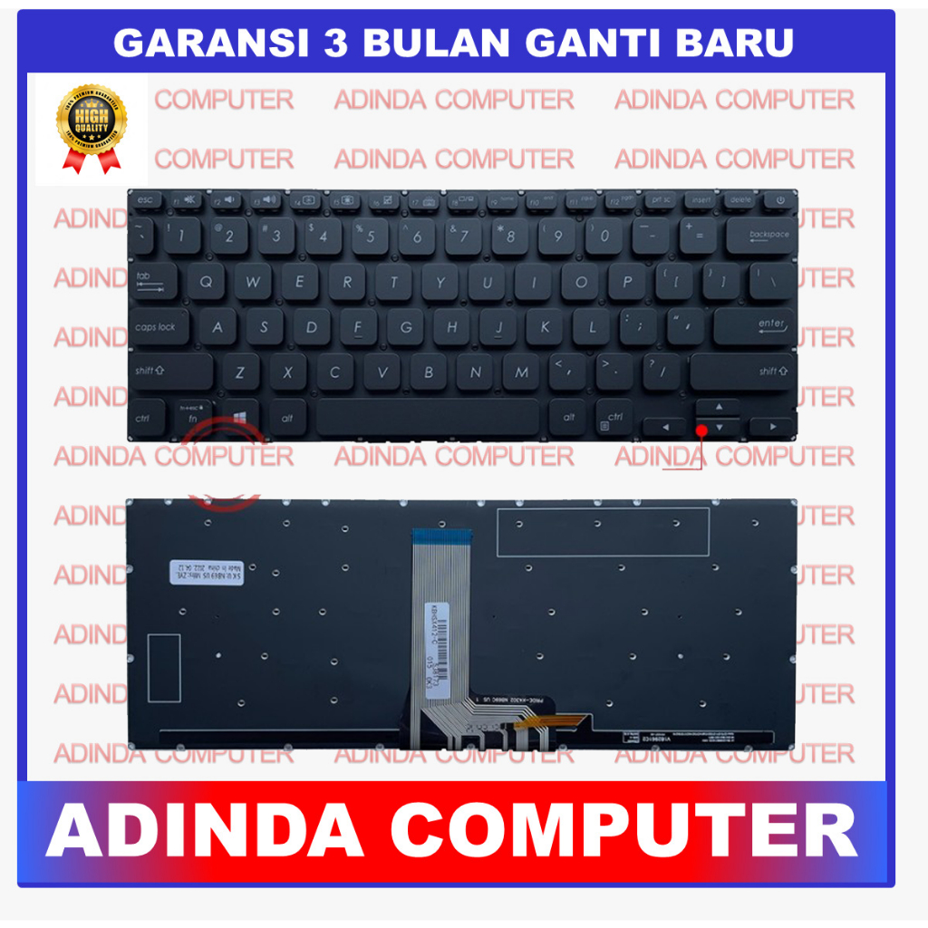 Keyboard Asus X412 X412D X412DA X412DK X412ea X412f X412FA X412FJ X412FL X412U X412UA X412UB X412UF Backlight