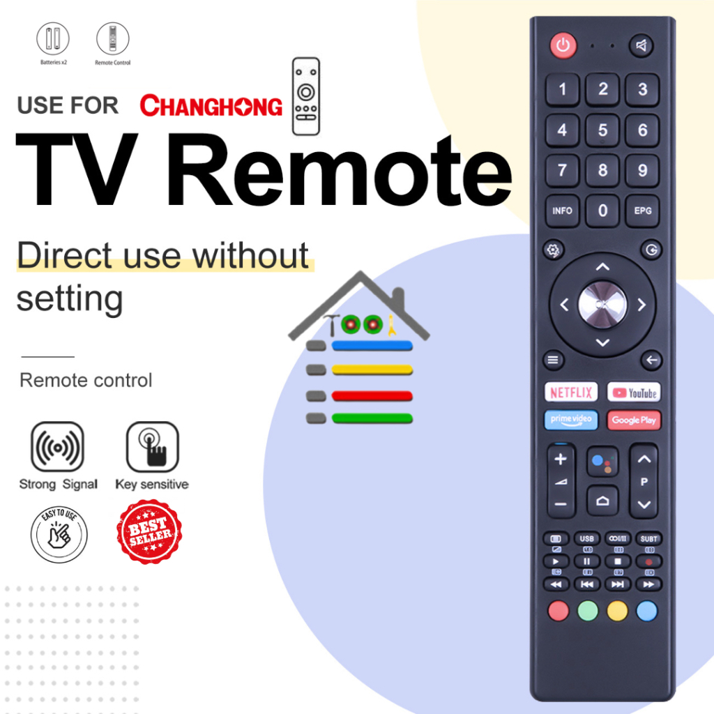 REMOTE TV CHANGHONG CHIQ ANDROID TV SMART JUNDA 804