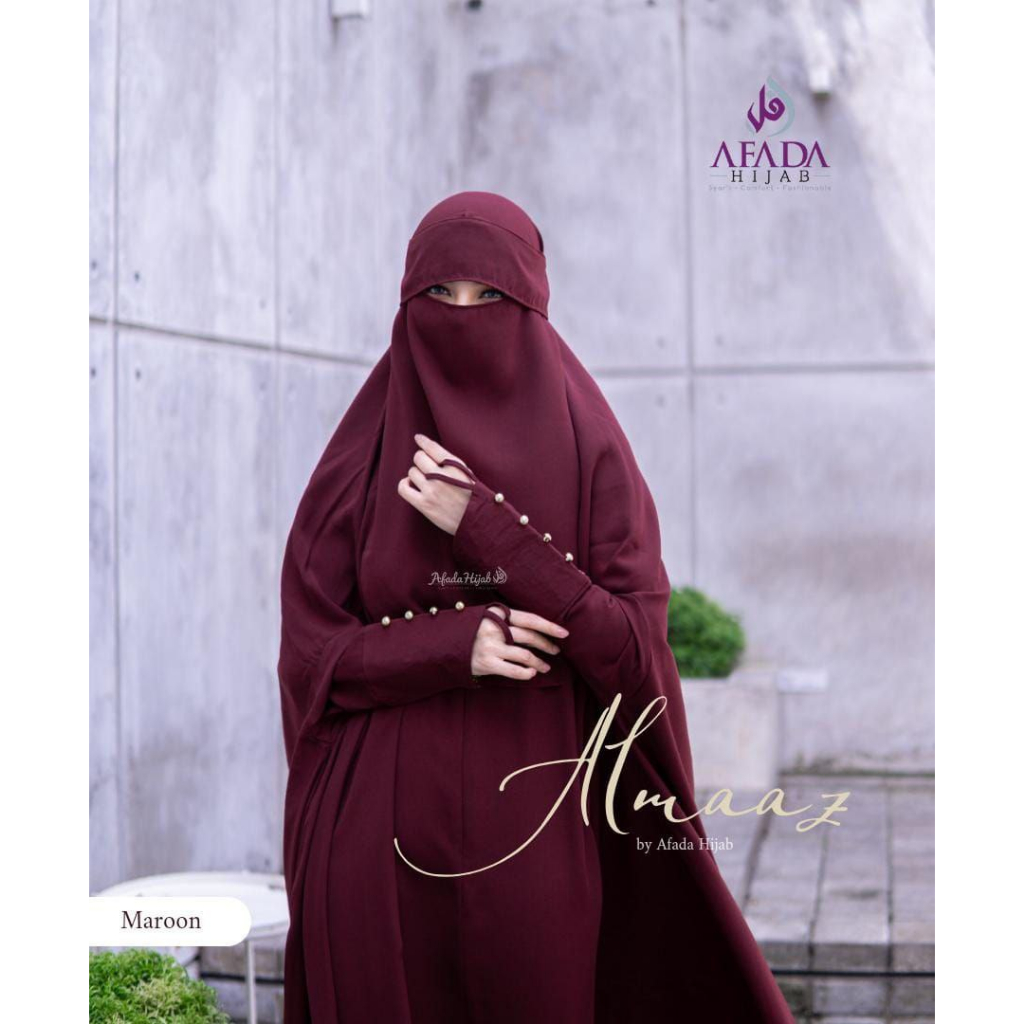 ALMAAZ OVERHEAD by AFADA klambieakhwat | long khimar bahan kashmir