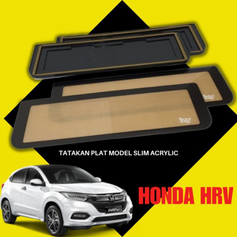COVER / DUDUKAN / TATAKAN / TEMPAT PLAT NOMOR MOBIL AKRILIK HONDA HRV