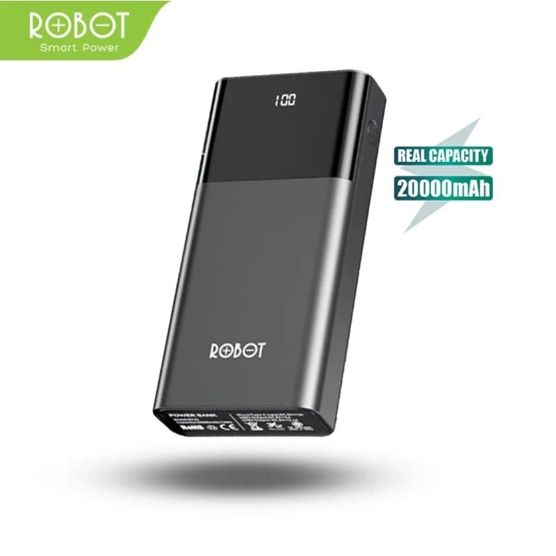 POWERBANK 20000mAh DUAL INPUT DAN OUTPUT  DIGITAL LED ROBOT RT22
