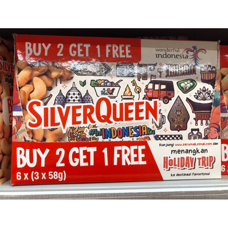 

SilverQueen Buy 2 Get 1 Free / SilverQueen isi 3 Pcs