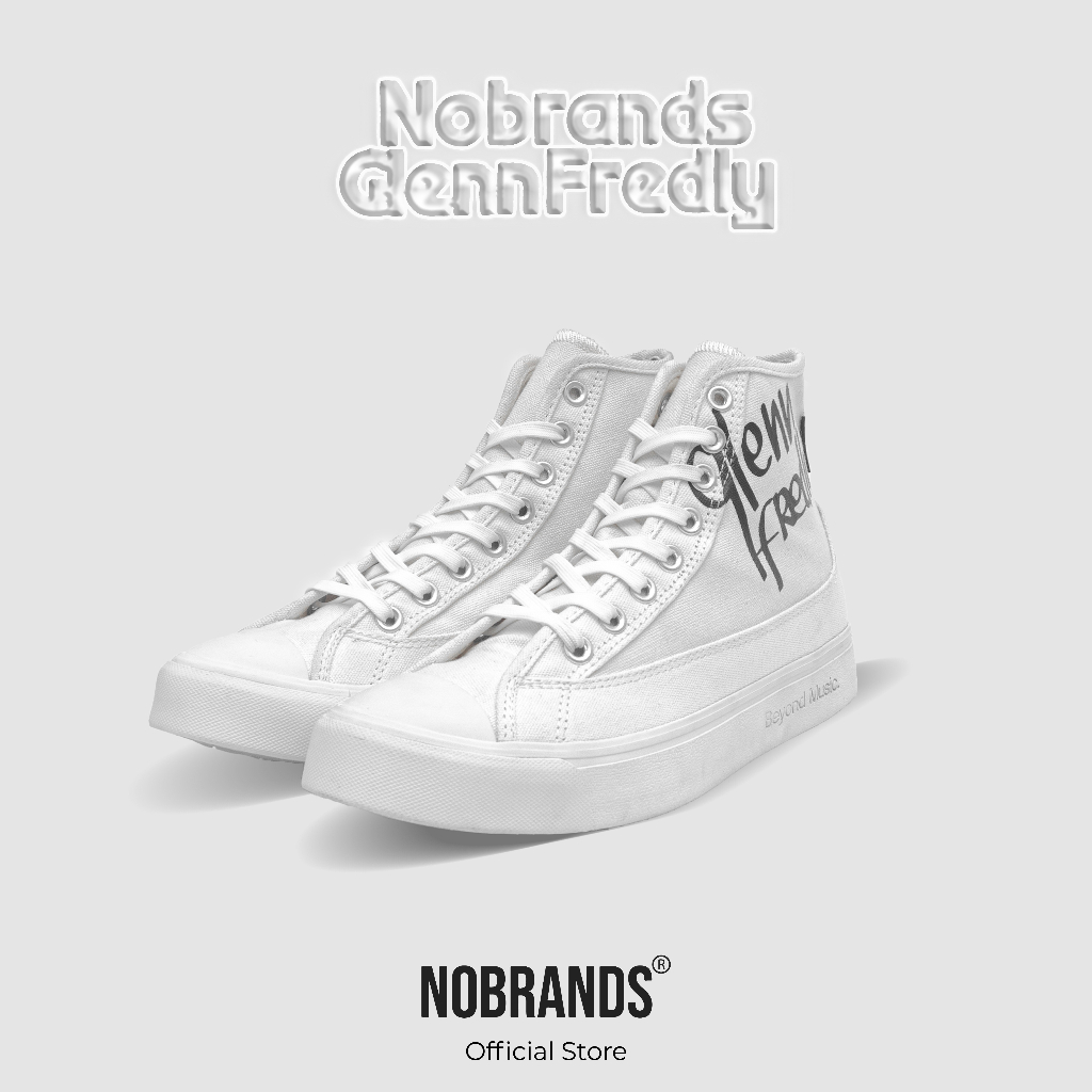 NoBrands Footwear x Glenn Fredly "All White "#SepatuKolaborasi-Sepatu Sneakers Pria Wanita