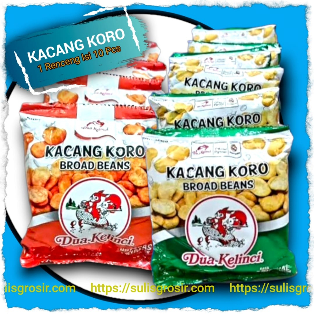 

Kacang Koro Dua Kelinci 1 Renceng Isi 10 Pcs