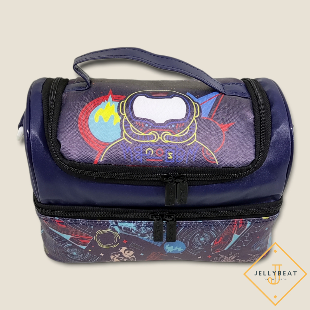 Tas Bekal Susun MOTIF Galaxy Explorer /Tas Slempang Smiggle /Lunch Bag Susun