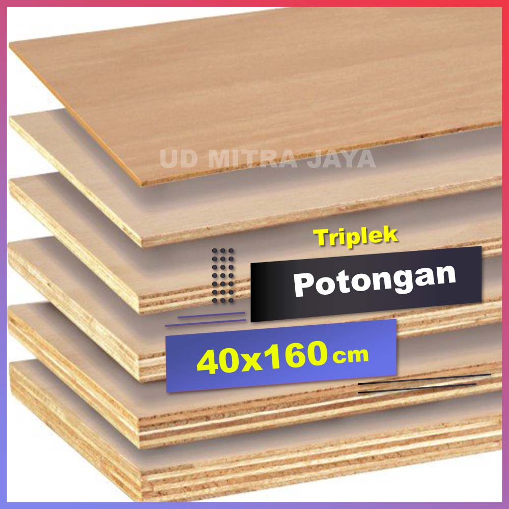 Triplek tebal 12mm ukuran 40x160