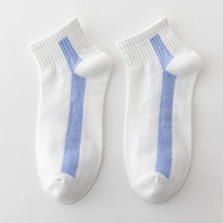 GO!KK575 Kaos Kaki Wanita Pria Pendek Unisex Semata Kaki Ankle Motif Garis Biru Socks Korean