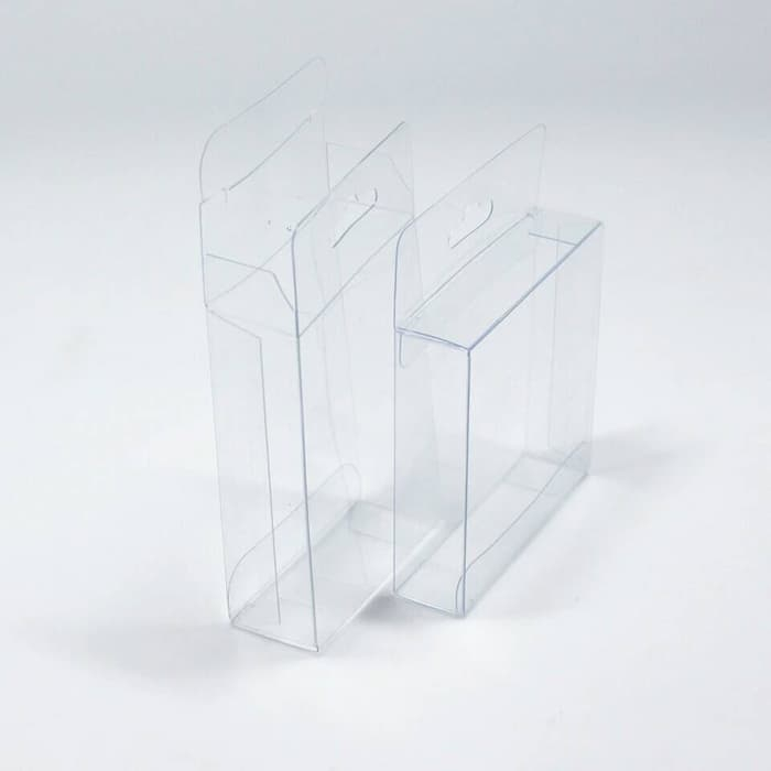 Kotak Mika Kemasan Pancing Uk. 3 x 1.5 x 8 Model Tutup Odol Button Lock, ada Cantolan ( 0.30 ) Min Order 500 Biji