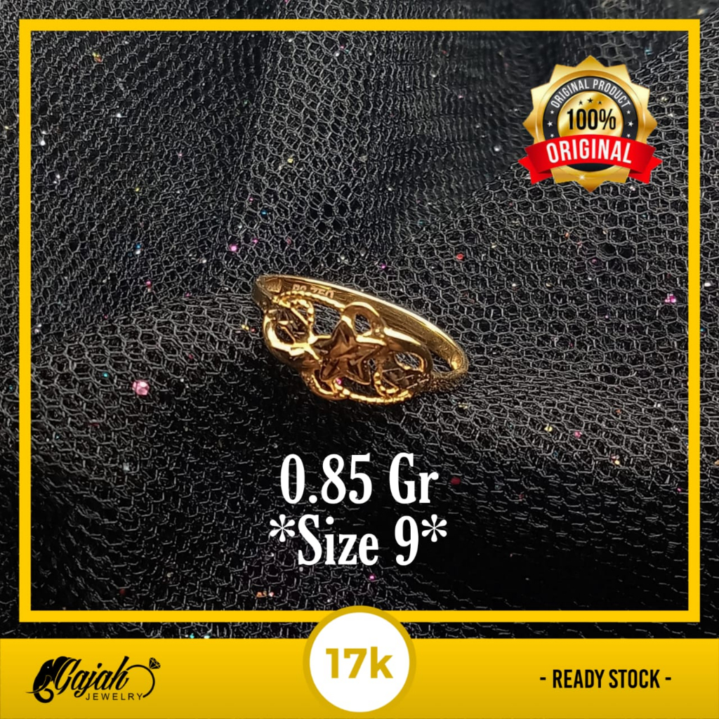 Cincin Anak Emas 17K -  0.85 Gr Kadar 750 - CMS000000016