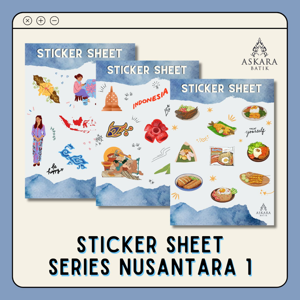 

Sticker Sheet Pack Nusantara Aesthetic Scrapbook