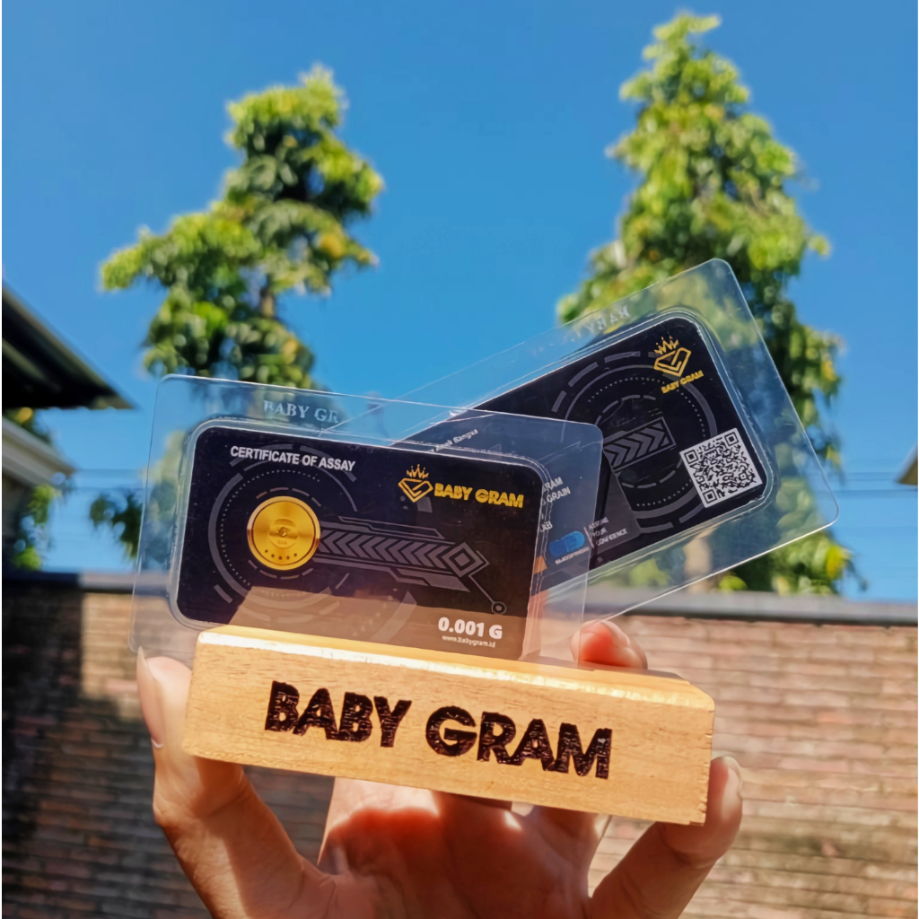 Baby Gram Emas 0.001gr Logam Mulia 24 Karat Baby Gold Mini Gold Emas Batangan