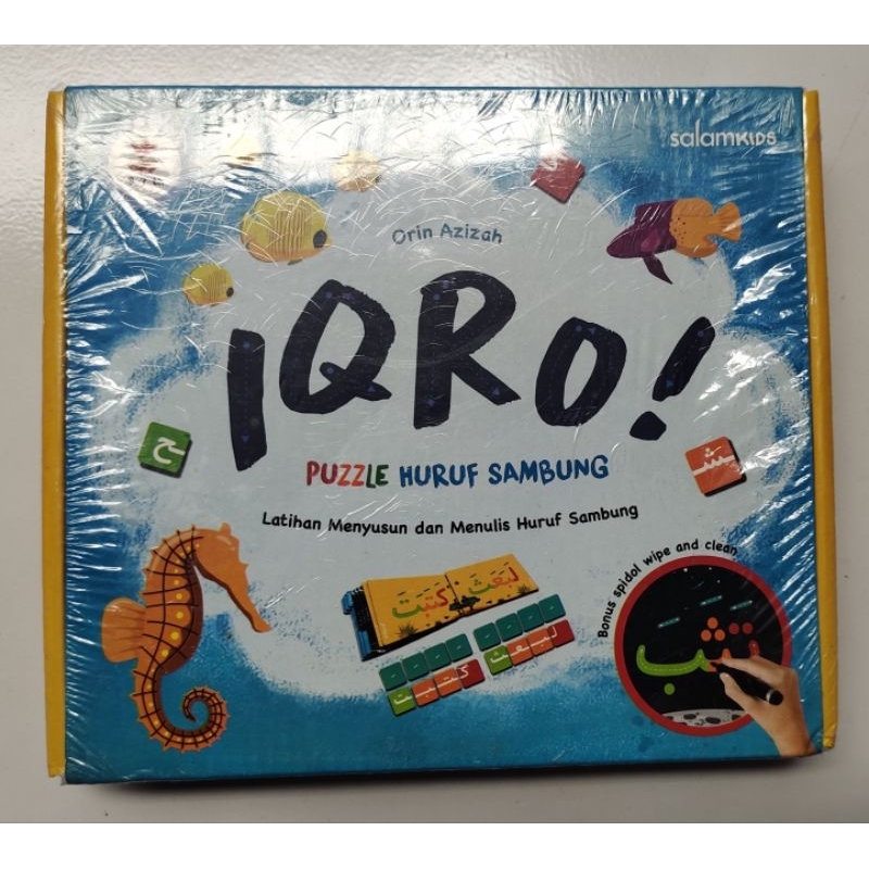 Mainan Edukasi Latihan Menulis Huruf Hijaiyah Anak // IQRO Puzzle Huruf Sambung Wipe Clean