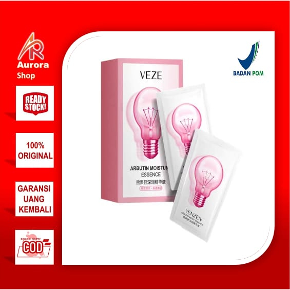[BPOM] - Veze Whitening Essence Pemutih dan Pelembab Lampu Bohlam 2ml By AURORA