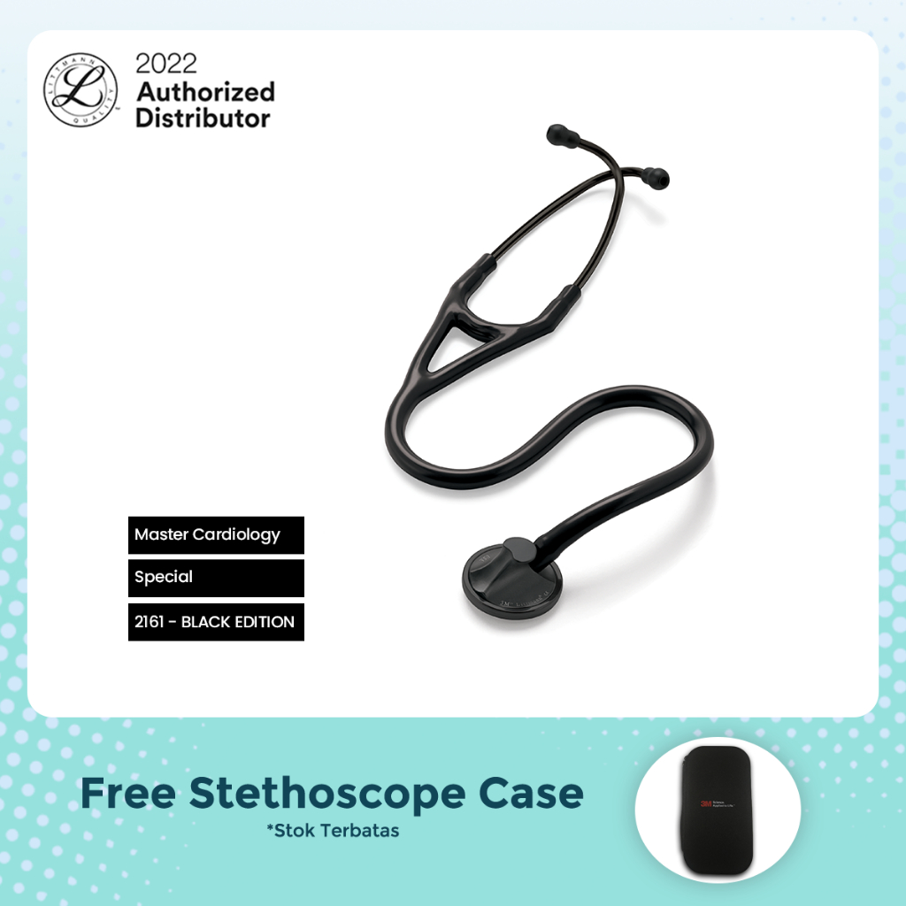 3M Littmann Master Cardiology Stethoscope / Stetoskop - BLACK EDITION - 2161