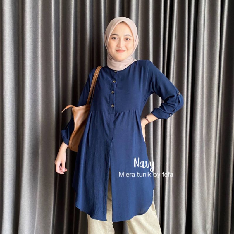 MIERA TUNIK - Bahan Crinkle Airflow By fefastyle