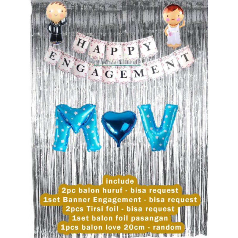 PAKET DEKORASI LAMARAN/ HAPPY ENGAGEMENT (CUSTOM)