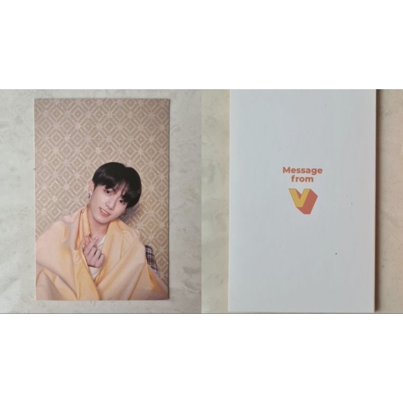 Jungkook JK MOTS persona postcard, V Tae Taehyung butter message photocard postcard card